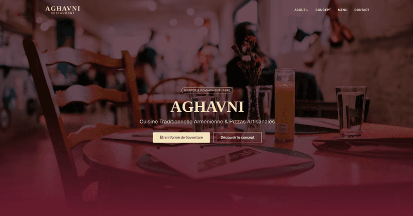 Aghavni Restaurant - Website